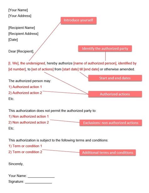Comprehensive Guide To Authorization Letter Template In The .